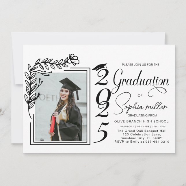 graduation invite Grad announcement Class of 2025 (Front)