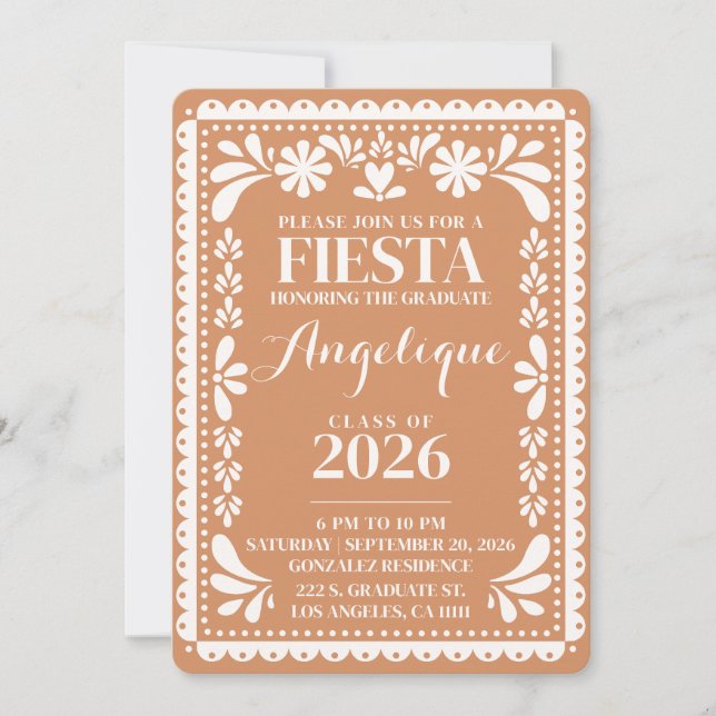 Graduation Invite Papel Picado Class of 2026 (Front)
