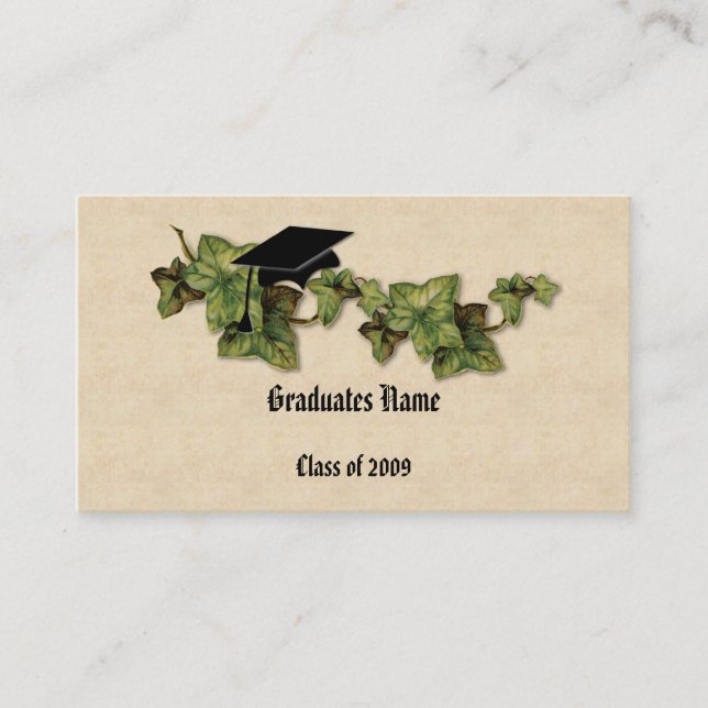 Graduation Ivy Name Card (Front)