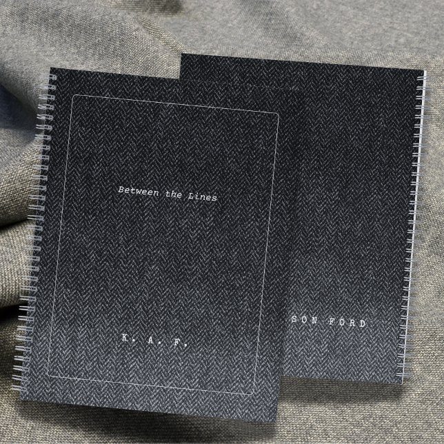 Graduation Journal 'Between the Lines'  (Between the Lines notebook with herringbone tweed look covers)
