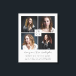 Graduation Keepsake Modern Photo Collage Classic Canvas Print<br><div class="desc">Put your school memories on display with this custom,  modern photo collage. The design includes room for 4 of your grad's photos,  along with the year in the centre. Below that,  include your graduate's name in elegant script,  the school name,  and accomplishments. Use the easy templates to personalise.</div>