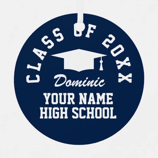 Graduation keepsake ornament with custom photo (Front)