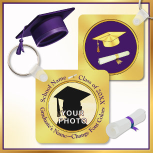 Graduation Keepsakes for Guests, CHANGE COLORS,  Key Ring