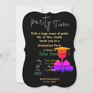 Graduation kiss  invitation