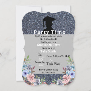 Graduation kiss  invitation