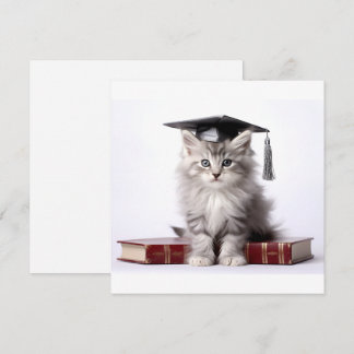 Graduation Kitten Holiday Card