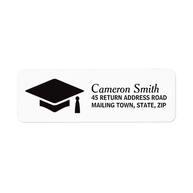 Graduation labels - custom colour background (Front)
