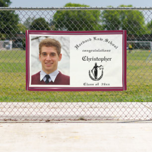 Graduation, Law School, Red, Crimson Custom Banner