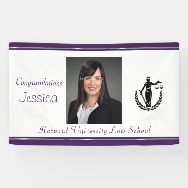 Graduation, Law School, Scales of Justice Banner (Horizontal)