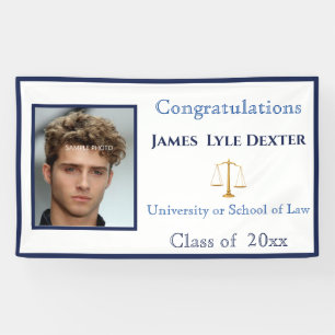Graduation Law School Scales of Justice Photo Banner