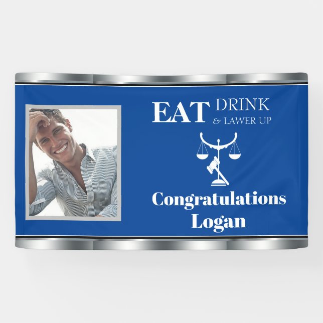 Graduation, Lawyer Attorney Scales of Justice Banner (Horizontal)