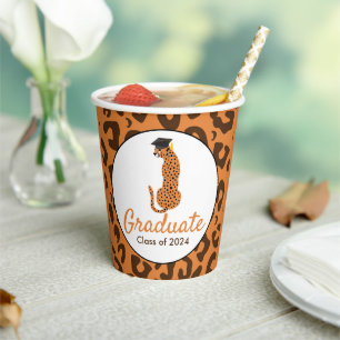 Graduation Leopard Paper cup