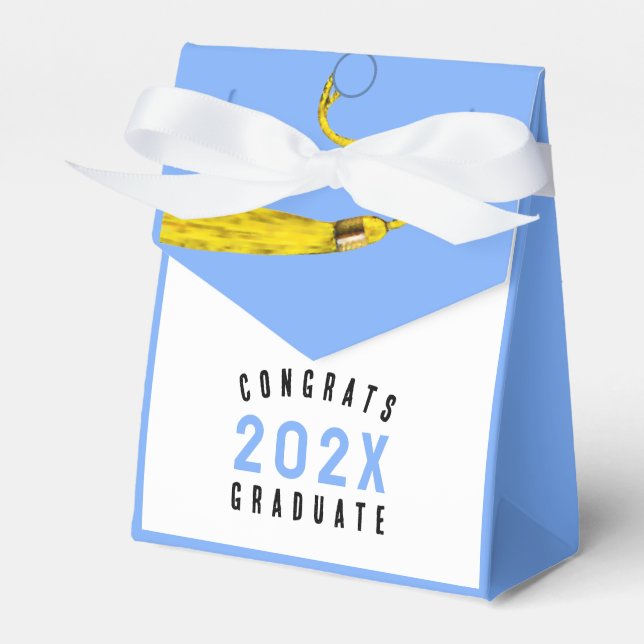 Graduation Light Blue Favour Box (Front Side)