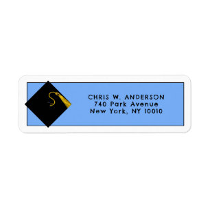 Graduation Light Blue Return Address Labels