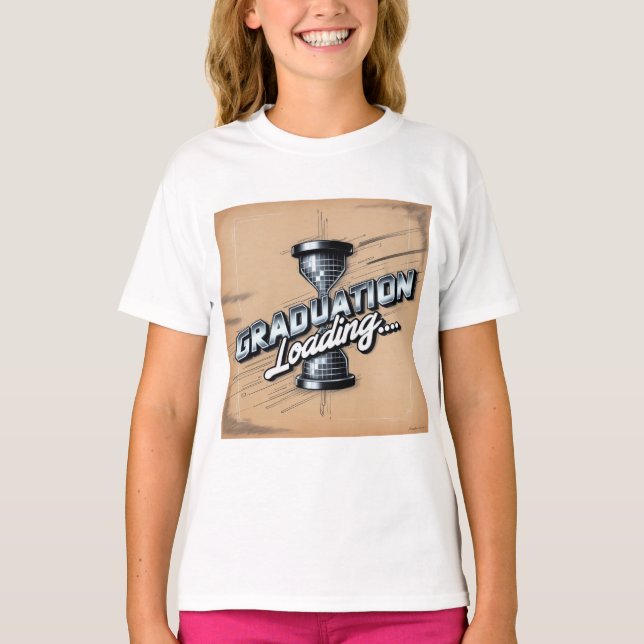 "Graduation Loading... The Countdown to Success!" T-Shirt (Front)
