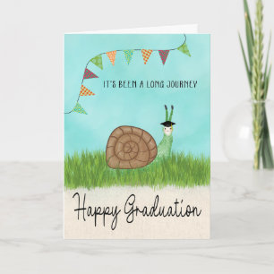 Graduation Long Journey Snail Card