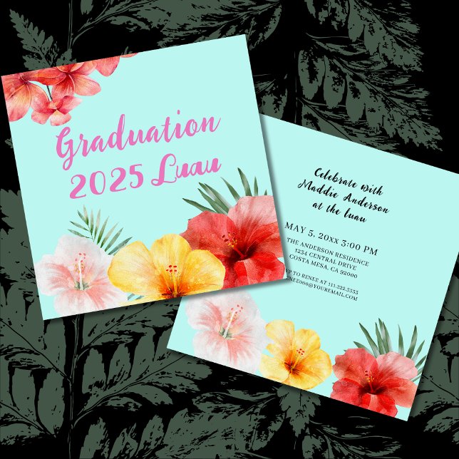 Graduation Luau Party Invitation (Creator Uploaded)