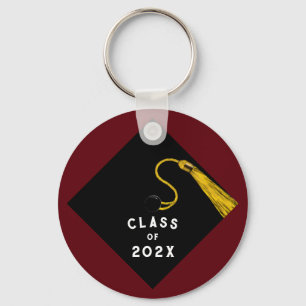 Graduation Maroon Keepsake Gift Key Ring