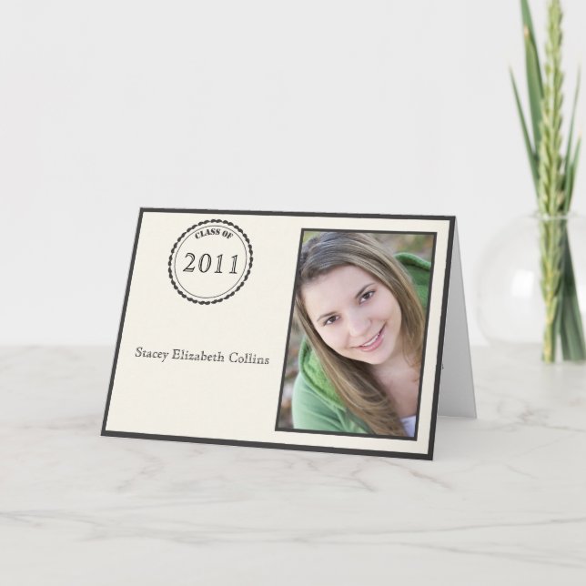 Graduation Medallion Invitation-black Invitation (Front)