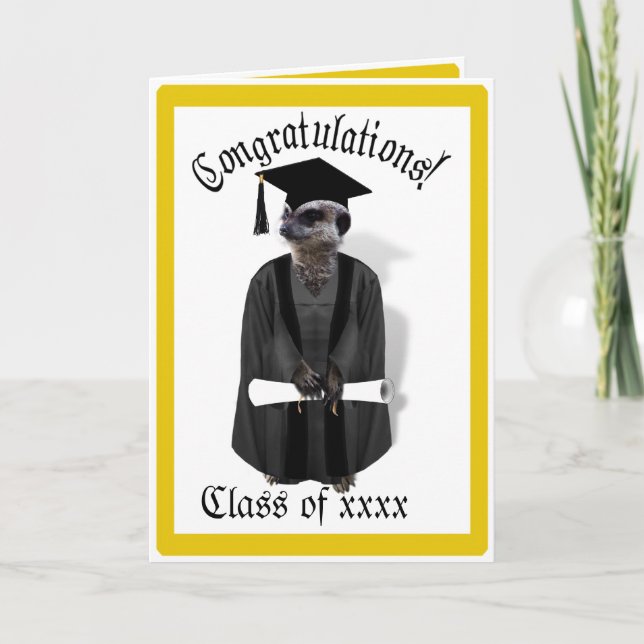 Graduation Meerkat Graduate Gold Card (Front)