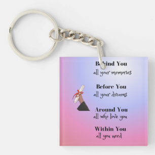 Graduation Message on a Key Ring