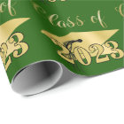 Graduation Metallic Gold CLASS OF 2021 Green