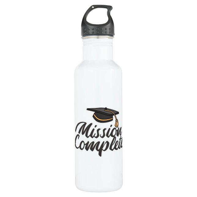 Graduation Mission Complete 710 Ml Water Bottle (Front)