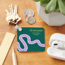 Graduation modern colourful green typography