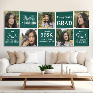 Graduation Modern Inspirational 5 Photo Collage Banner