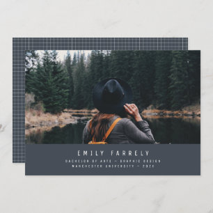 Graduation modern minimal elegant stylish blue