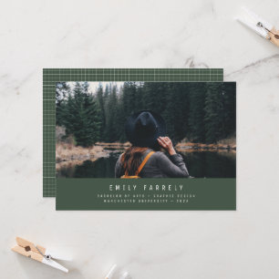 Graduation modern minimal elegant stylish green