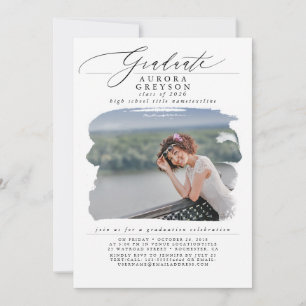 Graduation Modern Minimal Photo Invitation