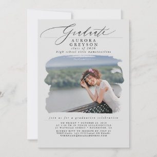 Graduation Modern Minimal Photo Invitation