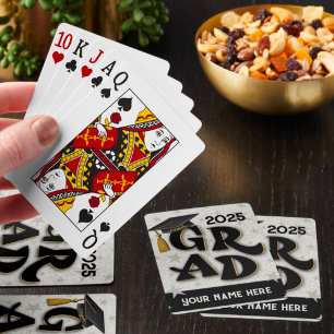 Graduation Modern Personalised Fun Gift Idea Playing Cards