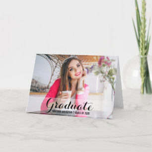 Graduation Modern Photo Fold Card S B