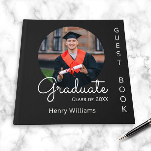 Graduation Modern Photo Keepsake Custom Graduate Guest Book
