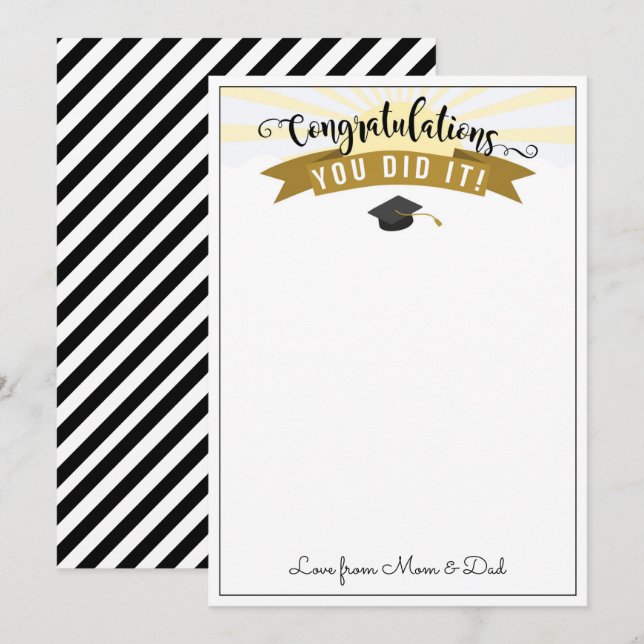 Graduation Money gift well done money card holder (Front/Back)