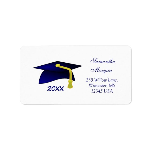 Graduation Mortar Label (Front)