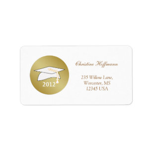 Graduation Mortar Label