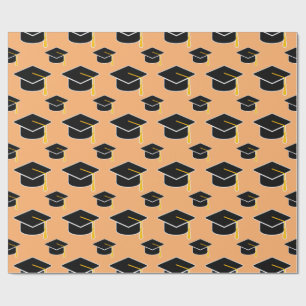 Graduation Mortarboard Silhouette Nursing Graduate Wrapping Paper