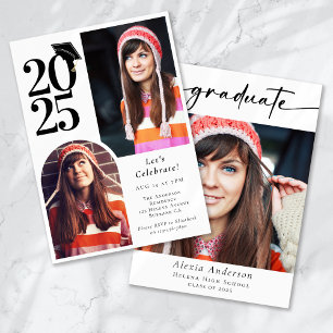 Graduation Multi Photo Arch Graduate Invitation