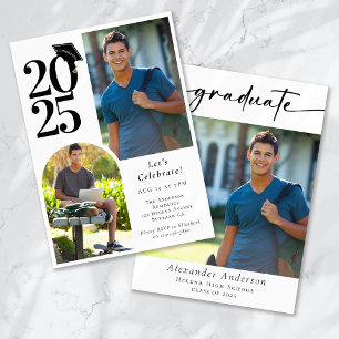 Graduation Multi Photo Arch Graduate Invitation