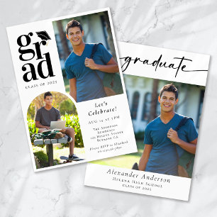 Graduation Multi Photo Arch Graduate Invitation