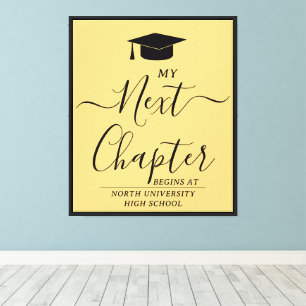Graduation My Next Chapter Begins At Cap Party Canvas Print