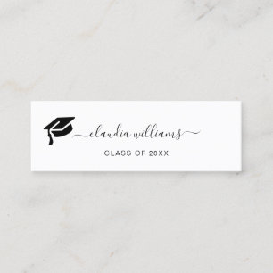 Graduation Name Card - Elegant Classic Insert Card