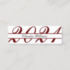 Graduation Name Card . Elegant Classic Insert Card