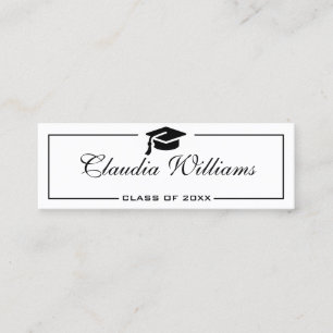 Graduation Name Card . Elegant Classic Insert Card