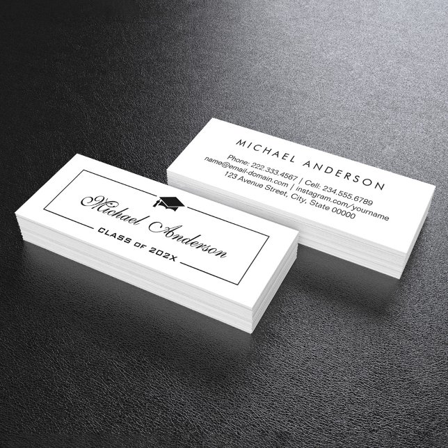 Graduation Name Card - Elegant Classic Insert Card (Creator Uploaded)