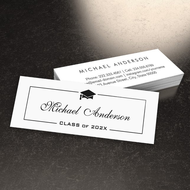 Graduation Name Card - Elegant Classic Insert Card (Creator Uploaded)