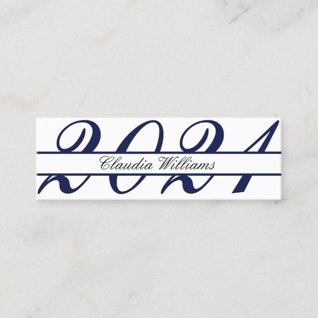 Graduation Name Card . Elegant Classic Insert Card (Front)